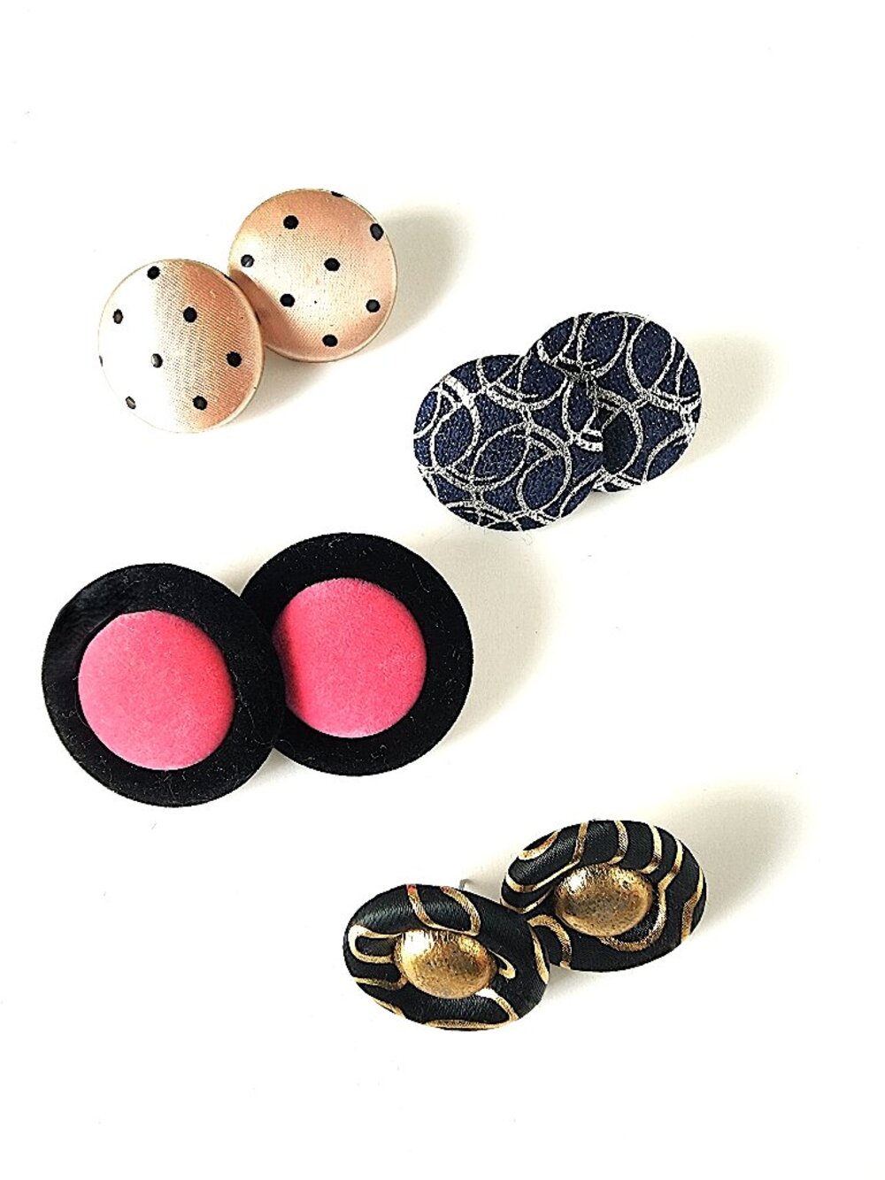 80s fabric earring bundle